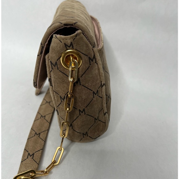 Wilson’s Leather Maxima Small Tan Suede Monogram Purse - Picture 3 of 6